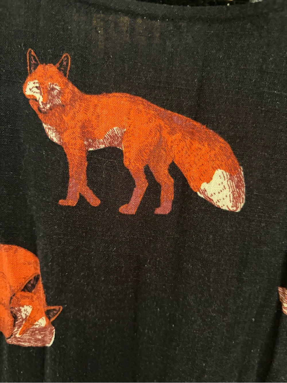 Mod Cloth Fox Print Linen Women’s Pantsuit Tie String Waist S - Picture 7 of 15